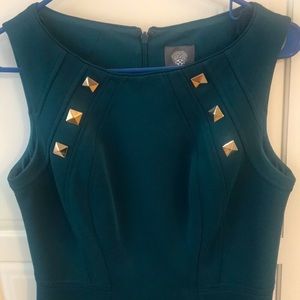 Vince Camuto scuba dress dark teal